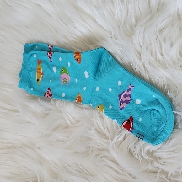 K. Bell 5 pairs of novelty socks-pineapple, flamingo, fish, and palm tree NIP - Picture 10 of 12